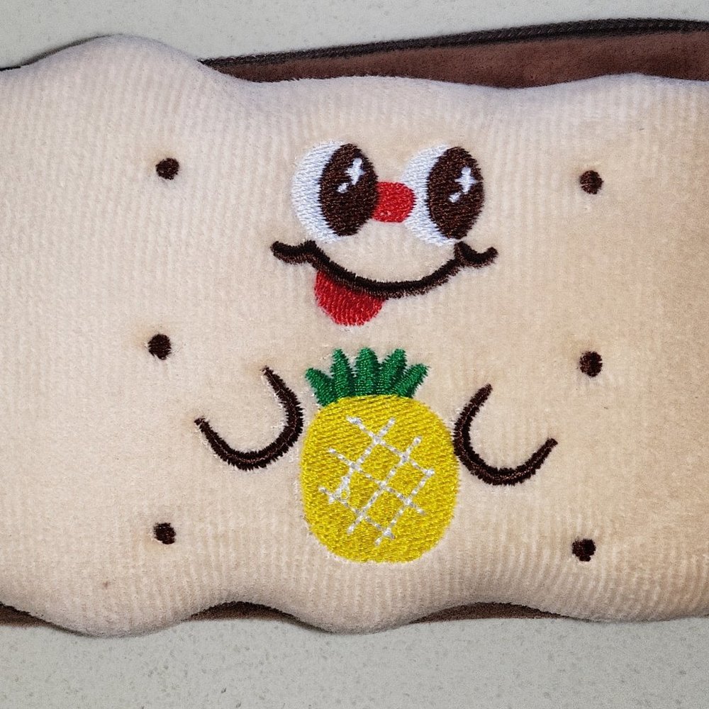 Kawaii Pineapple Happy cookie biscuit pencil case makeup bag
